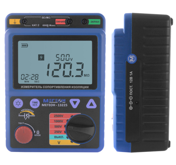 Измеритель сопротивления изоляции (мегаомметр) МЕГЕОН 13225 купить по низкой цене | МАКСПРОФИТ