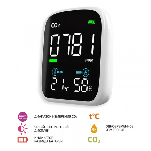 Измеритель концентрации углекислого газа (СО2) с функцией термогигрометра МЕГЕОН 08050 купить по низкой цене | МАКСПРОФИТ Измеритель концентрации углекислого газа (СО2) с функцией термогигрометра МЕГЕОН 08050 купить по низкой цене | МАКСПРОФИТ