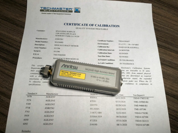 Высокоточный диодный датчик мощности Anritsu MA2444D (демонстрационный) купить по низкой цене | МАКСПРОФИТ