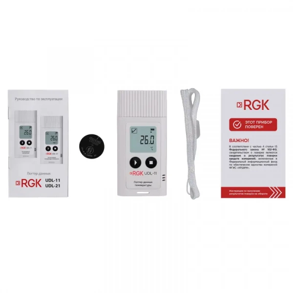 Логгер данных температуры RGK UDL-11 с поверкой купить по низкой цене | МАКСПРОФИТ
