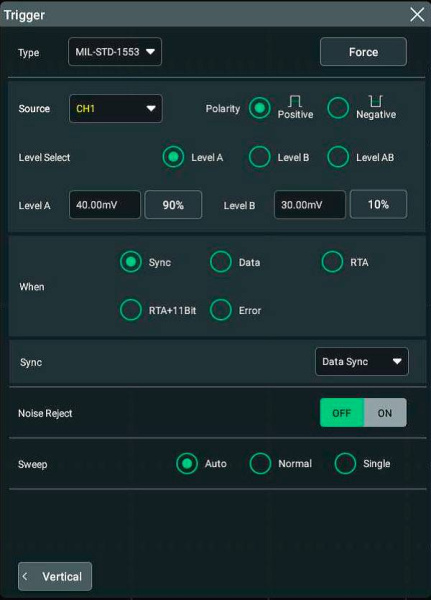 Программная опция запуска и декодирования сигналов шин последовательной передачи данных стандарта MIL-STD-1553 RIGOL DS80000-AEROA купить по низкой цене | МАКСПРОФИТ