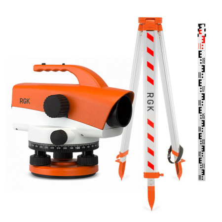 Комплект оптический нивелир RGK C-32 + штатив S6-N + рейка AMO S3 купить по низкой цене | МАКСПРОФИТ