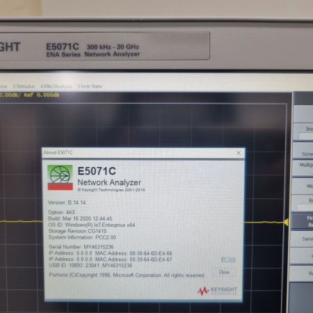 Анализатор цепей серии ENA Keysight E5071C (демонстрационный) купить по низкой цене | МАКСПРОФИТ